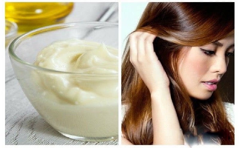 روشهای خانگی کراتینه کردن مو با مواد طبیعی 2 ماسک سس مایونز