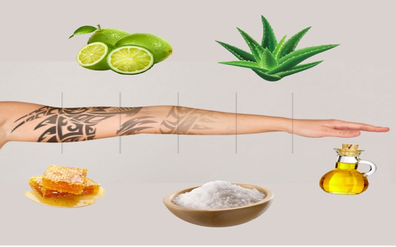 بهترین روش سریع پاک کردن تاتو و خالکوبی در خانه 2 آبلیمو و نمک؛ سفیدکننده طبیعی