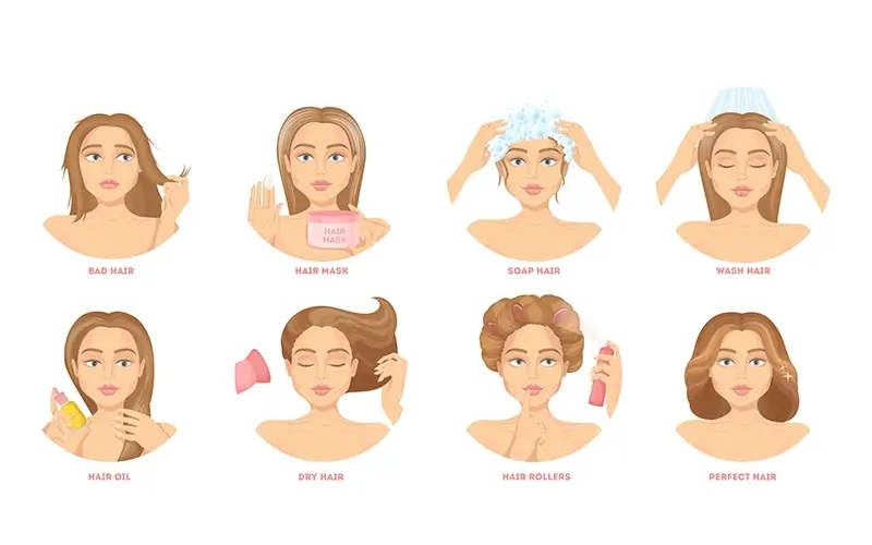 چگونه از موهای بلند مراقبت کنیم؟ 1 شستشوی موها به شیوه اصولی